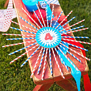 straw spangled wreath